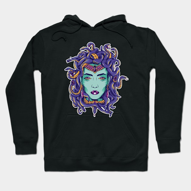 Creepy Medusa Head Hoodie by SLAG_Creative